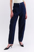 CALÇA JEANS RECORTES AZUL ESCURO